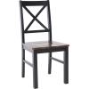 Safavieh Home Collection Akash White and Natural X-Back 18-inch Dining Chair (Set of 2)(Black/Walnut)