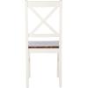 Safavieh Home Collection Akash White and Natural X-Back 18-inch Dining Chair (Set of 2)(White/Natural)