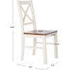 Safavieh Home Collection Akash White and Natural X-Back 18-inch Dining Chair (Set of 2)(White/Natural)