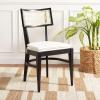 Safavieh Home Collection Galway Coastal White/Natural Cane Seat Cushion Dining Chair(Black/Natural)