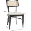 Safavieh Home Collection Galway Coastal White/Natural Cane Seat Cushion Dining Chair(Black/Natural)