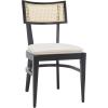 Safavieh Home Collection Galway Coastal White/Natural Cane Seat Cushion Dining Chair(Black/Natural)