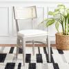 Safavieh Home Collection Galway Coastal White/Natural Cane Seat Cushion Dining Chair(Grey/Natural)