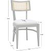 Safavieh Home Collection Galway Coastal White/Natural Cane Seat Cushion Dining Chair(Grey/Natural)