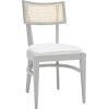 Safavieh Home Collection Galway Coastal White/Natural Cane Seat Cushion Dining Chair(Grey/Natural)