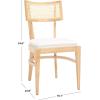 Safavieh Home Collection Galway Coastal White/Natural Cane Seat Cushion Dining Chair(Natural)