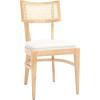 Safavieh Home Collection Galway Coastal White/Natural Cane Seat Cushion Dining Chair(Natural)