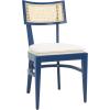 Safavieh Home Collection Galway Coastal White/Natural Cane Seat Cushion Dining Chair(Navy/Natural)