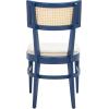 Safavieh Home Collection Galway Coastal White/Natural Cane Seat Cushion Dining Chair(Navy/Natural)