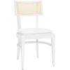 Safavieh Home Collection Galway Coastal White/Natural Cane Seat Cushion Dining Chair(White/Natural)