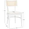 Safavieh Home Collection Galway Coastal White/Natural Cane Seat Cushion Dining Chair(White/Natural)
