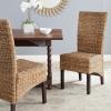 Safavieh Home Collection Kiska Natural Dining Chair (Set of 2)(Dark Brown)