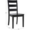 Safavieh Home Collection Silio White Ladder Back 18-inch Dining Chair (Set of 2)(Black)