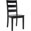 Safavieh Home Collection Silio White Ladder Back 18-inch Dining Chair (Set of 2)(Black)