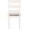 Safavieh Home Collection Silio White Ladder Back 18-inch Dining Chair (Set of 2)(White / Natural)