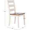 Safavieh Home Collection Silio White Ladder Back 18-inch Dining Chair (Set of 2)(White / Natural)