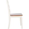 Safavieh Home Collection Silio White Ladder Back 18-inch Dining Chair (Set of 2)(White / Natural)