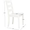 Safavieh Home Collection Silio White Ladder Back 18-inch Dining Chair (Set of 2)(White)