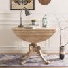 Safavieh Home Forest Traditional Rustic Natural Drop Leaf Dining Table(Rustic Natural)