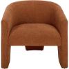 SAFAVIEH Furniture – Lahela Barrel Back Accent Chair – Black Upholstered Fabric – Fully Assembled – Ideal for Living Room, Bedroom, Dining Space, 18.3″ Seat Height (ACH3402B)(Terracotta)