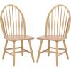 SAFAVIEH Furniture – Wendall Chair Set of 2 – Natural Solid Wood – Windsor Style High Back Spindle Chair – Ideal for Dining Room, Kitchen, 18″ Seat Height (DCH8509B-SET2)(Natural)