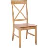SAFAVIEH Home Collection – Ksenia X-Back Dining Side Chair, Solid Wood, Black Finish, Farmhouse Classic (DCH6902E)(Light Oak)