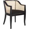 SAFAVIEH Home Collection – Rina Black Solid Wood Dining Chair with Cane Accents, Fully Assembled (DCH9501C)(Black / Natural)