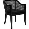 SAFAVIEH Home Collection – Rina Black Solid Wood Dining Chair with Cane Accents, Fully Assembled (DCH9501C)(Black)