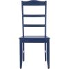 SAFAVIEH Home Collection – Svetlana Solid Wood Ladder Back Dining Side Chair, Classic Farmhouse Kitchen Seating, Dark Blue (DCH6904D)(Dark Blue)