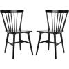 SAFAVIEH Home Collection – Winona Set of 2 Honey Windsor Farmhouse Dining Chairs, Spindle Back Wood Chairs, Classic Casual Seating (DCH8500K-SET2)(Black)