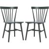 SAFAVIEH Home Collection – Winona Set of 2 Honey Windsor Farmhouse Dining Chairs, Spindle Back Wood Chairs, Classic Casual Seating (DCH8500K-SET2)(Garden Green)