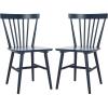 SAFAVIEH Home Collection – Winona Set of 2 Honey Windsor Farmhouse Dining Chairs, Spindle Back Wood Chairs, Classic Casual Seating (DCH8500K-SET2)(Navy)