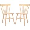 SAFAVIEH Home Collection – Winona Set of 2 Honey Windsor Farmhouse Dining Chairs, Spindle Back Wood Chairs, Classic Casual Seating (DCH8500K-SET2)(White Washed)