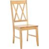 SAFAVIEH Home Collection – Yana Double X-Back Dining Side Chair, Solid Wood, Light Oak Finish, Classic Farmhouse Style (DCH6900B)(Light Oak)