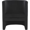 SAFAVIEH Home Collection Eydis Modern Light Grey Velvet Barrel Back Accent Chair (Fully Assembled)(Black)