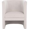 SAFAVIEH Home Collection Eydis Modern Light Grey Velvet Barrel Back Accent Chair (Fully Assembled)(Light Grey)