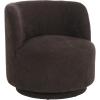 SAFAVIEH Home Collection Hayls Brown Linen Swivel Accent Chair (Fully Assembled)(Brown)