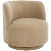 SAFAVIEH Home Collection Hayls Brown Linen Swivel Accent Chair (Fully Assembled)(Tan)