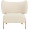 SAFAVIEH Home Collection Jakoda Off-White & Natural Solid Wood Wingback Accent Chair (Fully Assembled)(Off White/Natural)