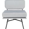 SAFAVIEH Home Collection Kermit Modern Malachite Green Velvet/Matte Black Living Room Dining Room Bedroom Office Foyer Accent Chair(Grey Velvet/Matte Black)