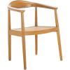 SAFAVIEH Home Collection Savina Black & Natural Solid Wood Open Webbing Accent Chair (Fully Assembled)(Natural/Natural)