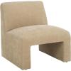 SAFAVIEH Home Collection Swip Mid-Century Modern Sand Linen Accent Chair (Fully Assembled)(Sand)