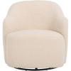 SAFAVIEH Home Collection Theoden Off-White Faux Shearling Swivel Accent Chair (Fully Assembled)