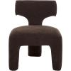SAFAVIEH Home Collection Zalens Mid-Century Modern Brown Boucle Accent Chair (Fully Assembled)(Brown)