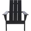 SAFAVIEH Outdoor Patio Furniture Collection – All Weather Green Adirondack Chair, Weather-Resistant Patio Seating, Fully Assembled (PAT4500D)(Black)