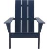 SAFAVIEH Outdoor Patio Furniture Collection – All Weather Green Adirondack Chair, Weather-Resistant Patio Seating, Fully Assembled (PAT4500D)(Federal Blue)