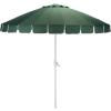 SAFAVIEH Outdoor Patio Furniture Collection – Panza 9 Ft Crank Patio Umbrella, Ivory & White Pole, Market Umbrella with Crank Lift (PAT8026A)(Hunter Green/White)