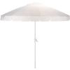 SAFAVIEH Outdoor Patio Furniture Collection – Panza 9 Ft Crank Patio Umbrella, Ivory & White Pole, Market Umbrella with Crank Lift (PAT8026A)(Ivory/White)