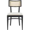 Safavieh Home Collection Galway Coastal White/Natural Cane Seat Cushion Dining Chair(Black/Natural)