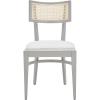 Safavieh Home Collection Galway Coastal White/Natural Cane Seat Cushion Dining Chair(Grey/Natural)
